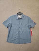 Canada Weather Gear Button Shirt Mens M Blue Air Mesh Vented Fishing NEW - $26.60