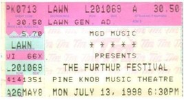 Vtg Furthur Festival Concert Ticket Stub Vintage July 13 1998 Clarkston Michigan - £19.37 GBP