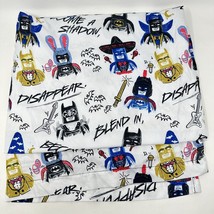 Lego Batman Movie Twin Flat Sheet DC Comics Warner Brothers Superhero Fabric - £12.03 GBP
