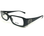 Miu Petite Eyeglasses Frames VMU 20D 8AW-1O1 Black Gray Horn 49-16-135 - £110.86 GBP