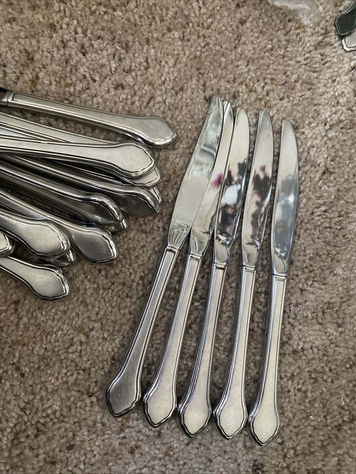 5 Oneida Summer Mist Autumn Glow Dinner Knives 9&quot; (4 Sets AVA) - $17.33