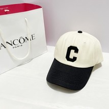 Big Letter C Color-Blocked Duck Tongue Women&#39;s Hat Spring Street Personality Bas - £6.25 GBP