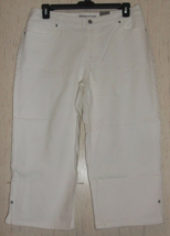 Nwt Womens $79 Chico&#39;s Platinum Original White Denim Capri Size 3 (16) - £29.86 GBP