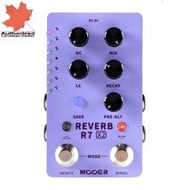 MOOER R7X2 REVERB X2 Dual Foot-switch Stereo Reverb Pedal + Power Supply - £108.69 GBP