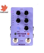 MOOER R7X2 REVERB X2 Dual Foot-switch Stereo Reverb Pedal + Power Supply - $138.00