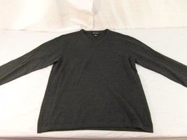 Adult Men&#39;s Eddie Bauer Tall Dark Gray Fine Italian Merino Wool Sweater ... - $20.24