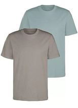 KangaROOS Confezione Di 2 T-Shirt - Pietra E Menta Taglia XL Torace 46/48 (fm6-1 - £25.72 GBP