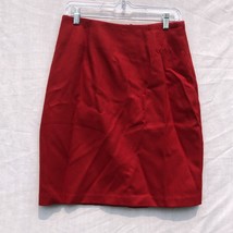 Maggie Lawrence Size 10 Red Pencil Skirt 100% Wool Vintage Made in USA - £23.73 GBP