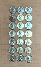 1943 Lincoln Steel Pennies Set of 21 No Mint Mark (Philadelphia) - £31.38 GBP