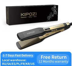 Kipozi Professional Hair Straightener Titanium Flat Iron with Digital Lcd Displa - £33.37 GBP