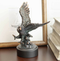 Wings of Glory Bald Eagle Swooping Over Stormy Ocean Waves Electroplated... - £26.37 GBP