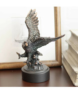 Wings of Glory Bald Eagle Swooping Over Stormy Ocean Waves Electroplated... - £26.37 GBP