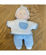 Eden Plush Baby Boy Lovey Blond Hair Blue Eyes Blue Terrycloth Stuffed D... - €42,52 EUR