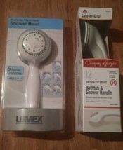 Lumex 5 Spray Shower Head, And A Bathtub &amp; Shower Handle - £18.99 GBP