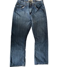 Wrangler Mens Size 33x31 Bootcut Relaxed Jeans Blue - £19.75 GBP