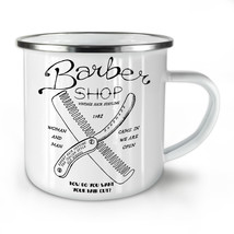 Barber Shop Vintage NEW Enamel Tea Mug 10 oz | Wellcoda - £18.46 GBP