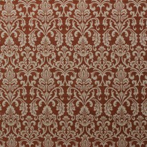 Hotel Carnival Cinnamon Brown Damask Jacquard Chenille Woven By The Yard 56&quot;W - £10.09 GBP