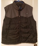  Mack Truck Puffer Vest Mens Sz 3XL Button Front Black/Gray XXXL Inside ... - $25.22