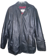 Croft &amp; Barrow Men&#39;s Black Leather Jacket Coat Sz: XL; Please Read 1st! - $384.85 MXN