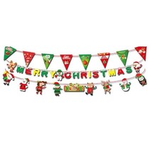 Christmas decorations indoor banners santa claus elves reindeer snowman 3 pack - £5.64 GBP