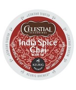 Celestial Seasonings India Spice Chai Tea 24 to 144 Keurig K cup Pick An... - £19.58 GBP+
