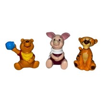 Disney Winnie the Pooh, Piglet and Tigger Figurines Vintage Hard Plastic 1980's - $11.30