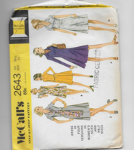 2643 Vintage McCalls SEWING Pattern Misses Princess Dress Back Zipper Sz 14 1/2 - £4.49 GBP