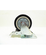 Swivel Caster Wheel w Brake 4&quot; x 1-1/8&quot; Wheels 3-3/4&quot;x2-1/2&quot; Top Plate C... - $14.00