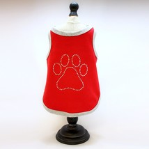 Alphadog Series Paw Rhinestone Tank top T-Shirt for your Dog or Cat (S, Red) - £6.48 GBP