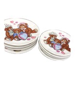 Vintage Three Bears China Ceramic Porcelain Plates Child play size lot of 8 - £6.31 GBP