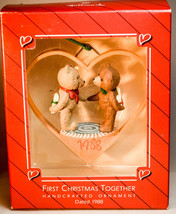 Hallmark: First Christmas Together - Heart 2 Bears - 1988 - Keepsake Ornament - $12.66