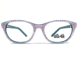 DB4K Kids Eyeglasses Frames LILY C1 Blue White Round Spotted Full Rim 46... - $41.86