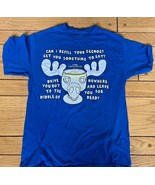 Christmas Vacation Eggnog Blue Short Sleeve T-Shirt Men&#39;s Medium M CLEAN... - £13.16 GBP