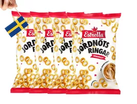 4 Bags of Estrella Jordnötsringar 250g (8.81 Oz), Peanut rings, Peanut c... - $39.90