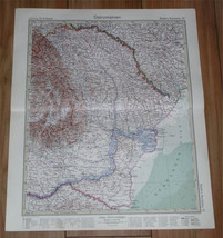 1927 Vintage Map Of Eastern Romania / Moldova Ukraine Soviet Union - £27.71 GBP