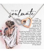 Silver Connected Hearts Necklace | Personalized Message | 6 Box Choices ... - $49.99