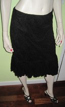 Vintage Le Chateau Women&#39;s Ladies Black Lace Ruffle Skirt Size Medium - £19.53 GBP