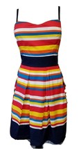 As U Wish Sweetheart Fit &amp; Flare Dress size 13 Striped multicolor - £11.81 GBP