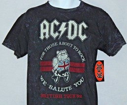 AC/DC Concert T-Shirt Vintage Black Mens Medium For Those About to Rock Tour NEW - £14.30 GBP
