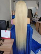 40 inch blonde straight human hair 13x6 lace front wig - £1,406.19 GBP