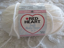 5 Oz. Red Heart Soft Baby Steps 100% Acrylic White 4-Ply Yarn - 256 Yds. - £3.93 GBP