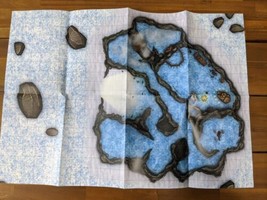 Ice Cavern RPG Fantasy 1&quot; Grided Map 26 1/2&quot; X 19&quot; - £28.41 GBP