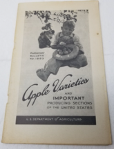 Apple Varieties Producing 1941 Farmers&#39; Bulletin Booklet 1883 USDA Photo... - £18.30 GBP