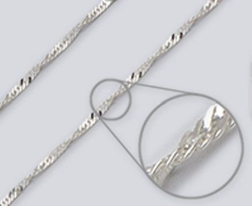 Wave Chain (Necklace, Anklet, Bracelet) - Sterling Silver - Made In Italy  [TK]