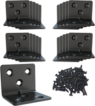 Black Stainless Steel Shelf Bracket,Joint Right Angle Bracket,L Shape Heavy Duty - £16.98 GBP