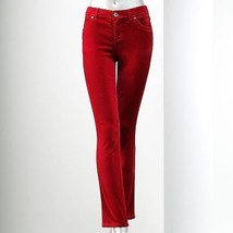 Simply Vera by Vera Wang Red Velveteen Skinny Pants Misses 4 (S) - $39.98
