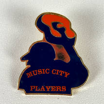 Vintage Music City Players Figural Pin Lapel Hat Pin Enamel LIttle League - $11.39