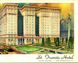 Hotel S.Francesco San Francisco California Ca Unp 1951s DB Cartolina A2 - $4.04