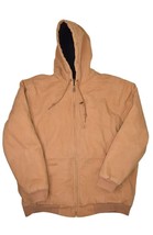 Cabelas Canvas Work Jacket Mens XLT Brown Hooded Thinsulate Insulated Wo... - $66.61