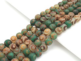 Natural Tibetan Green Evil Eye Agate Beads, Dzi Eye Agate Beads, 6mm/8mm... - £4.75 GBP+